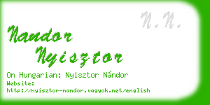 nandor nyisztor business card