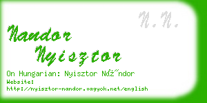 nandor nyisztor business card